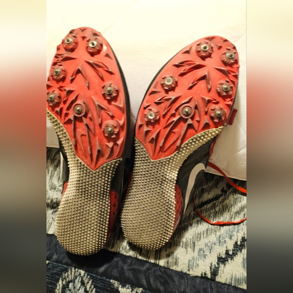 Nike Red and Black Men's Cleats